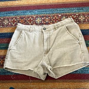 Vintage Tan Jean Patagonia Cut off shorts
